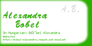 alexandra bobel business card